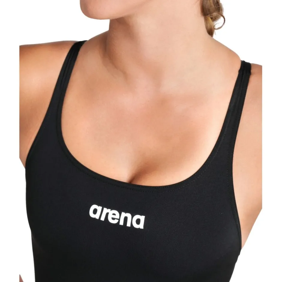Wedstrijd Zwemkleding < arena Performance Solid Team Swim Pro Badpak Vrouwen - Zwart/Wit