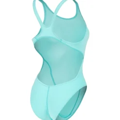 arena Performance Solid Team Swim Tech Badpak Vrouwen - Water/Very Fuchsia