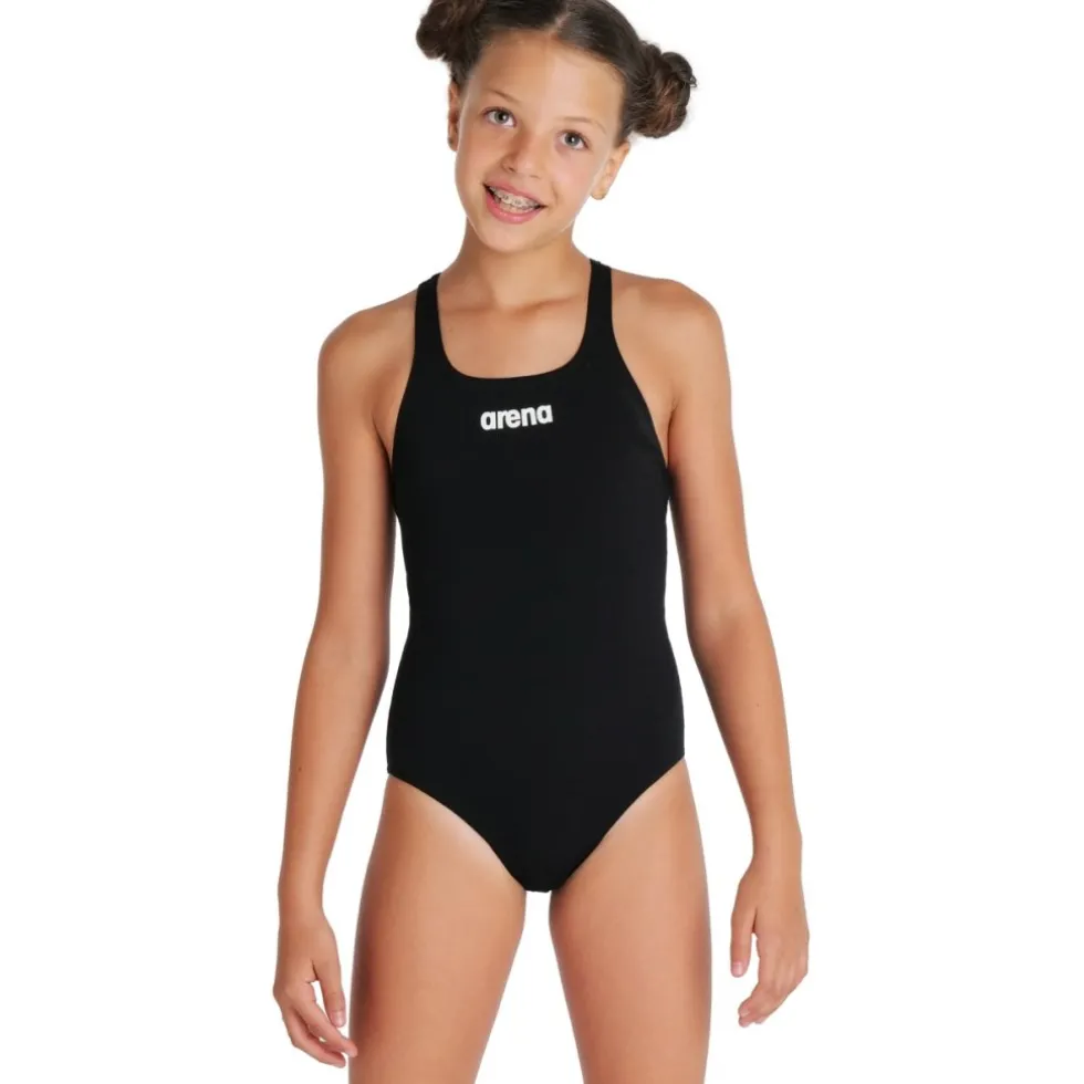 arena Performance Solid Team Swim Pro Badpak Meisjes - Zwart/Wit