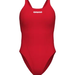 arena Performance Solid Team Swim Tech Badpak Vrouwen - Rood/Wit
