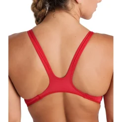 arena Performance Solid Team Swim Tech Badpak Vrouwen - Rood/Wit