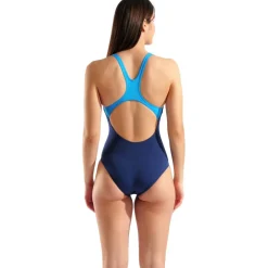 arena Performance Two Sides Swim Pro Back Badpak Dames - Navy Multi-Navy-Turquoise