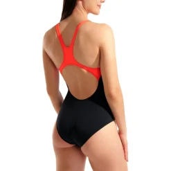 arena Performance Two Sides Swim Pro Back Badpak Dames - Zwart Multi-Zwart-Bright Coral