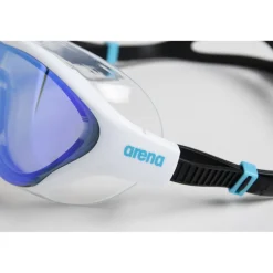 arena The One Mask Mirror Zwembril - Blauw/Wit/Zwart