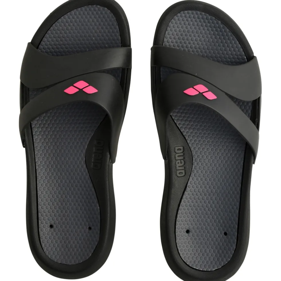 arena Nina Badslippers Dames - Black-Dark Grey-Black