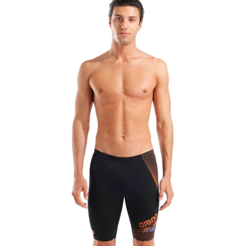 arena Performance Design Zwem Jammer Mannen - Black/Team Orange/Turquoise