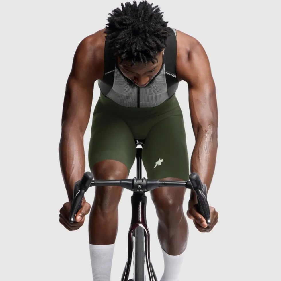 Assos MILLE GT S11 Fietsshort met bretels Heren - moss green