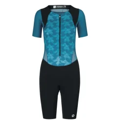 Assos TRIATOR Racebody met Korte Mouwen Dames - adamant blue