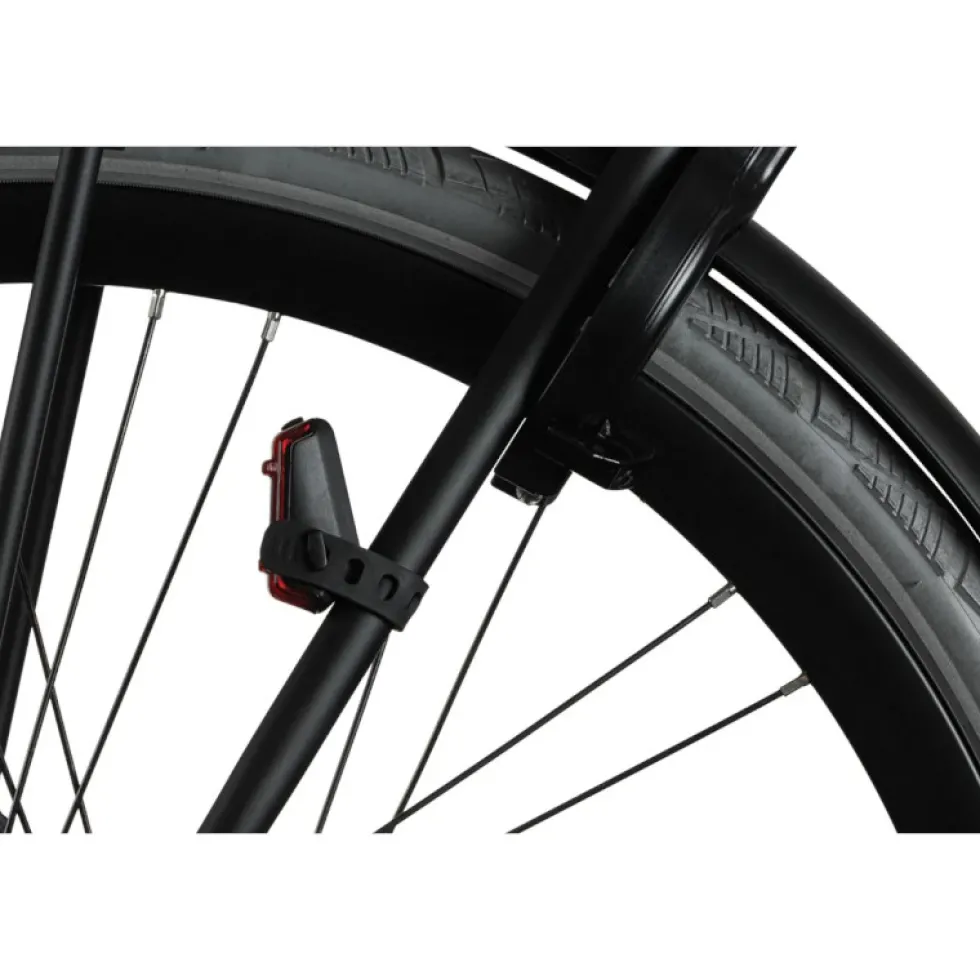 AXA Dwn 50 Fietslamp Vooraan + Dwn Rear Brake Light Fietslamp Achteraan - zwart