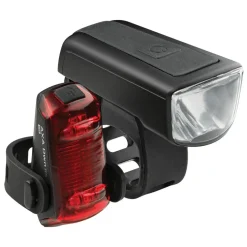 AXA Dwn 50 Fietslamp Vooraan + Dwn Rear Brake Light Fietslamp Achteraan - zwart