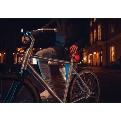 AXA Dwn 50 Fietslamp Vooraan + Dwn Rear Brake Light Fietslamp Achteraan - zwart
