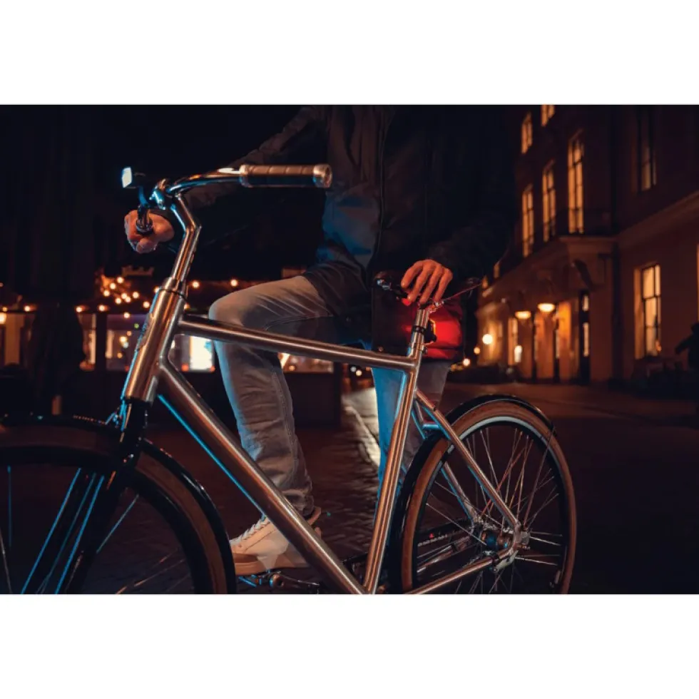 AXA Dwn 50 Fietslamp Vooraan + Dwn Rear Brake Light Fietslamp Achteraan - zwart