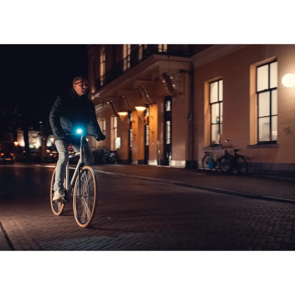 AXA Dwn 50 Fietslamp Vooraan + Dwn Rear Brake Light Fietslamp Achteraan - zwart