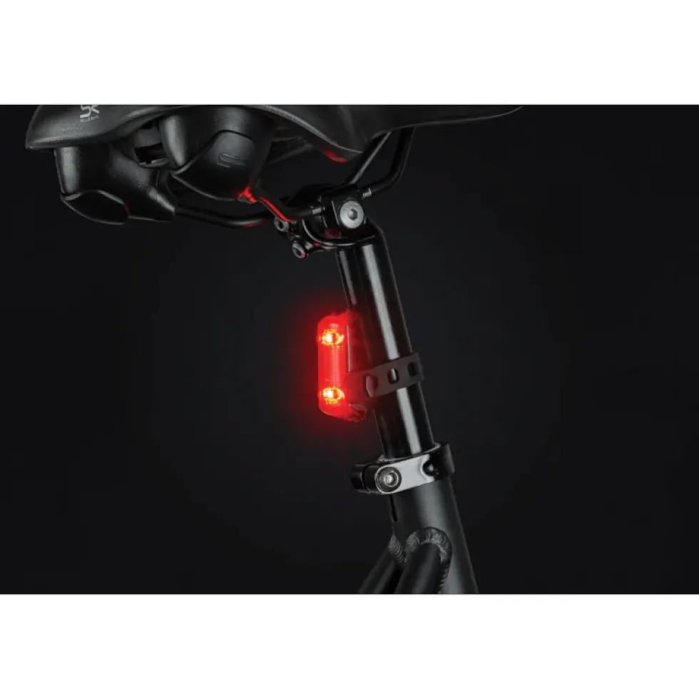AXA Dwn 50 Fietslamp Vooraan + Dwn Rear Brake Light Fietslamp Achteraan - zwart