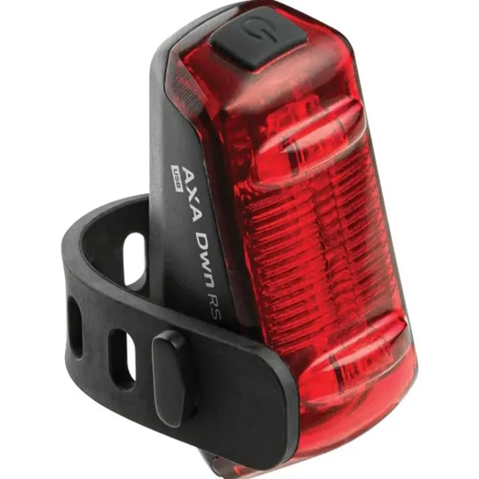 AXA Dwn 50 Fietslamp Vooraan + Dwn Rear Brake Light Fietslamp Achteraan - zwart