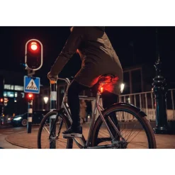 AXA Dwn 50 Fietslamp Vooraan + Dwn Rear Brake Light Fietslamp Achteraan - zwart