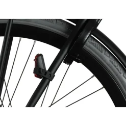 AXA Dwn 100 Fietslamp Vooraan + Dwn Rear Brake Light Fietslamp Achteraan - zwart