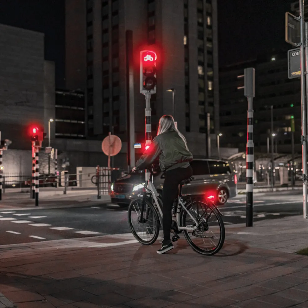 AXA Juno 6-12V E-Bike Fietslamp Achter mit Remlicht - 80 mm