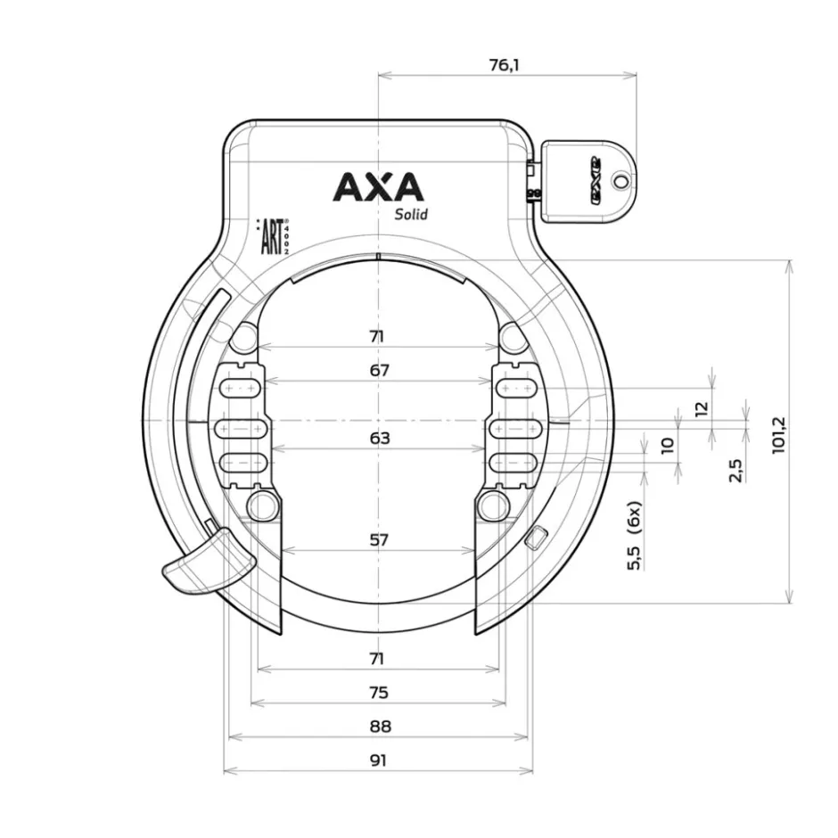 Ringsloten < AXA Solid Frameslot + Linq City 100 cm Kettingslot