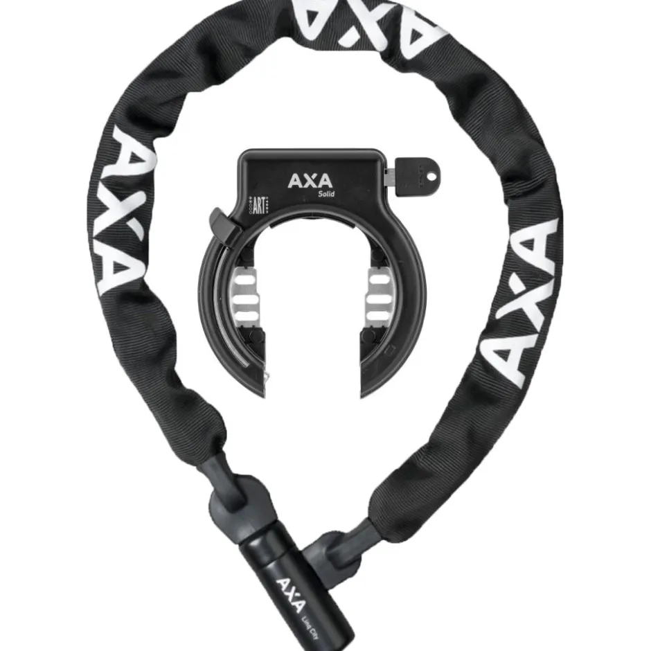 Ringsloten < AXA Solid Frameslot + Linq City 100 cm Kettingslot