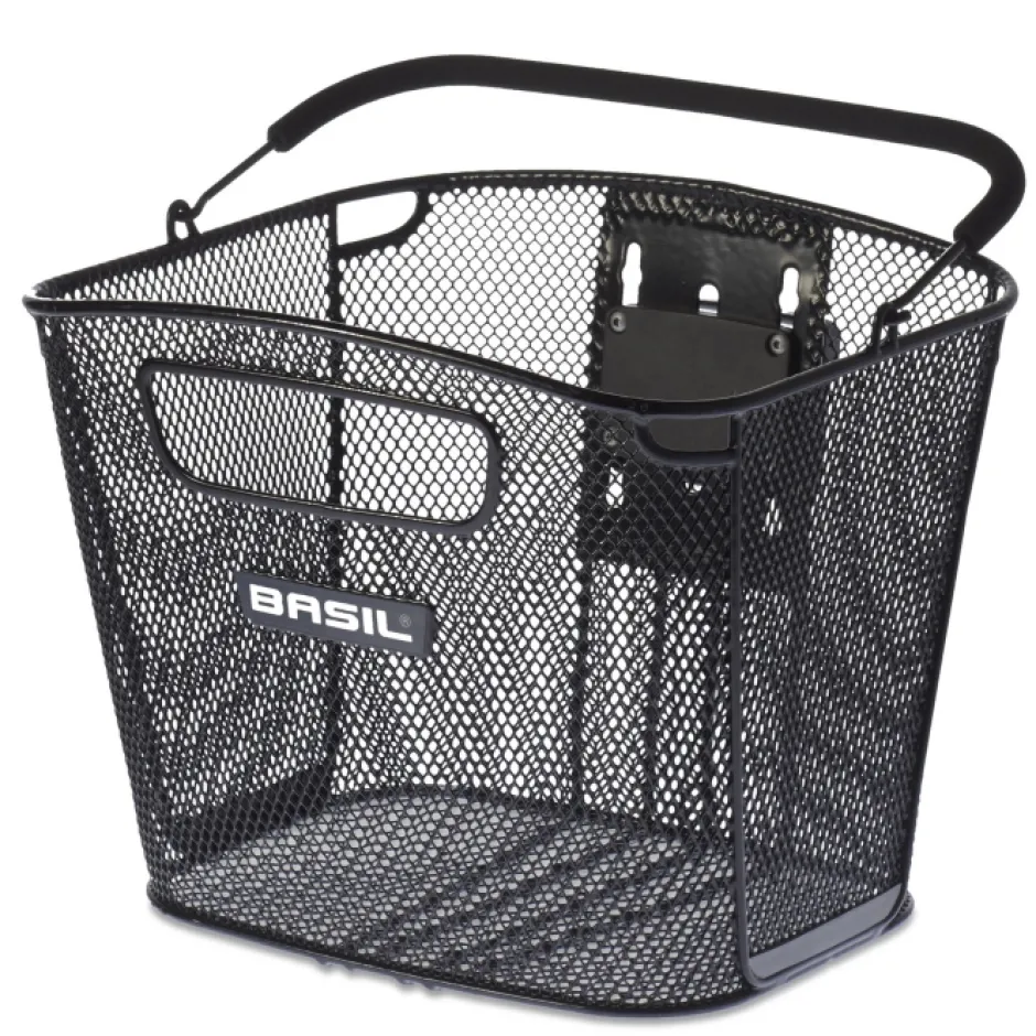 Stuurmanden < Basil Bold Front KF Fietsmand - Voor - 26L - zwart