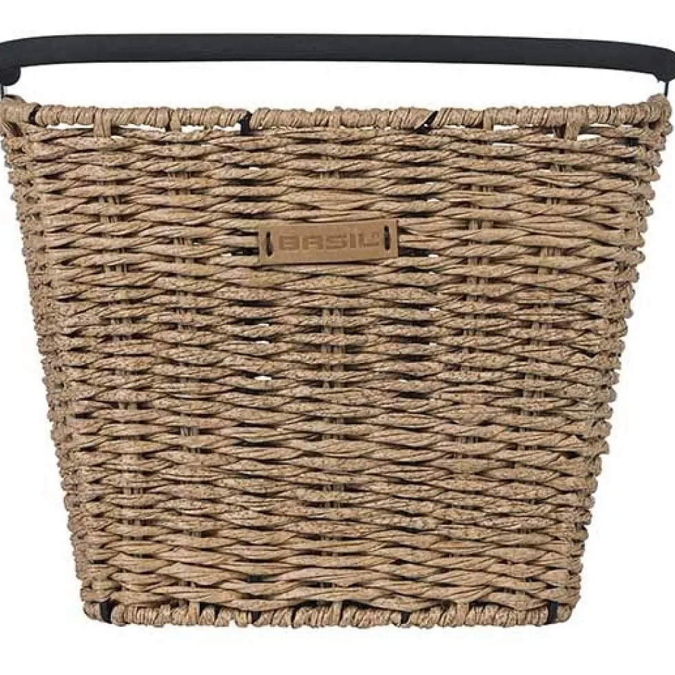 Basil Bremen Rattan Look KF Fietsmand - Voor - 27L - bruin
