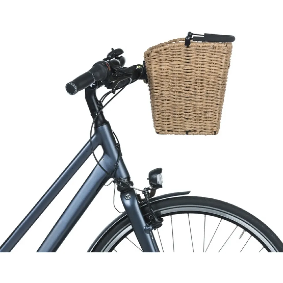 Basil Bremen Rattan Look KF Fietsmand - Voor - 27L - bruin