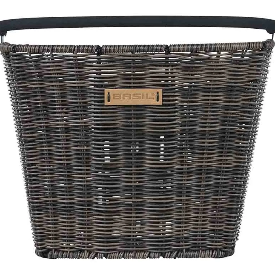 Stuurmanden < Basil Bremen Rattan Look KF Fietsmand - Voor - 27L - dark brown