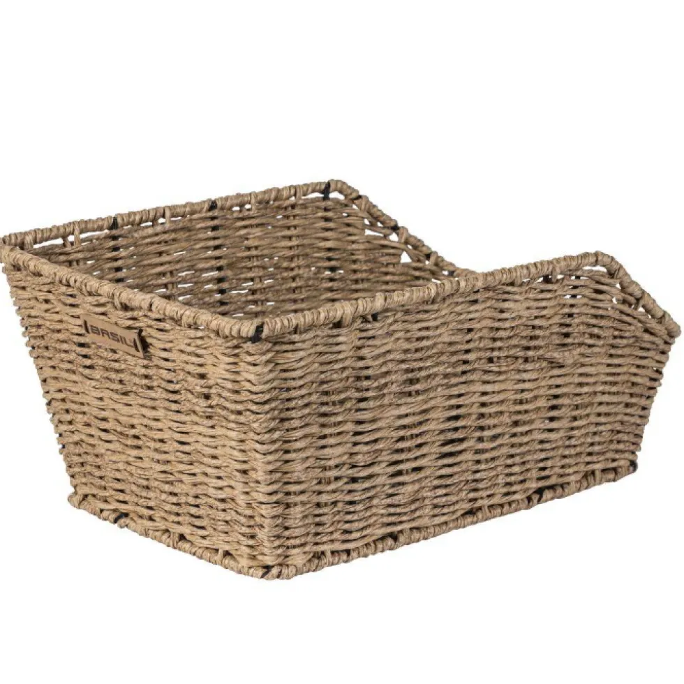 Basil Cento Rattan Look Fietsmand 35L - bruin