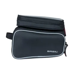 Frametassen|Top Tube Bag < Basil Sport Design Double M Tas voor de Bovenbuis - zwart