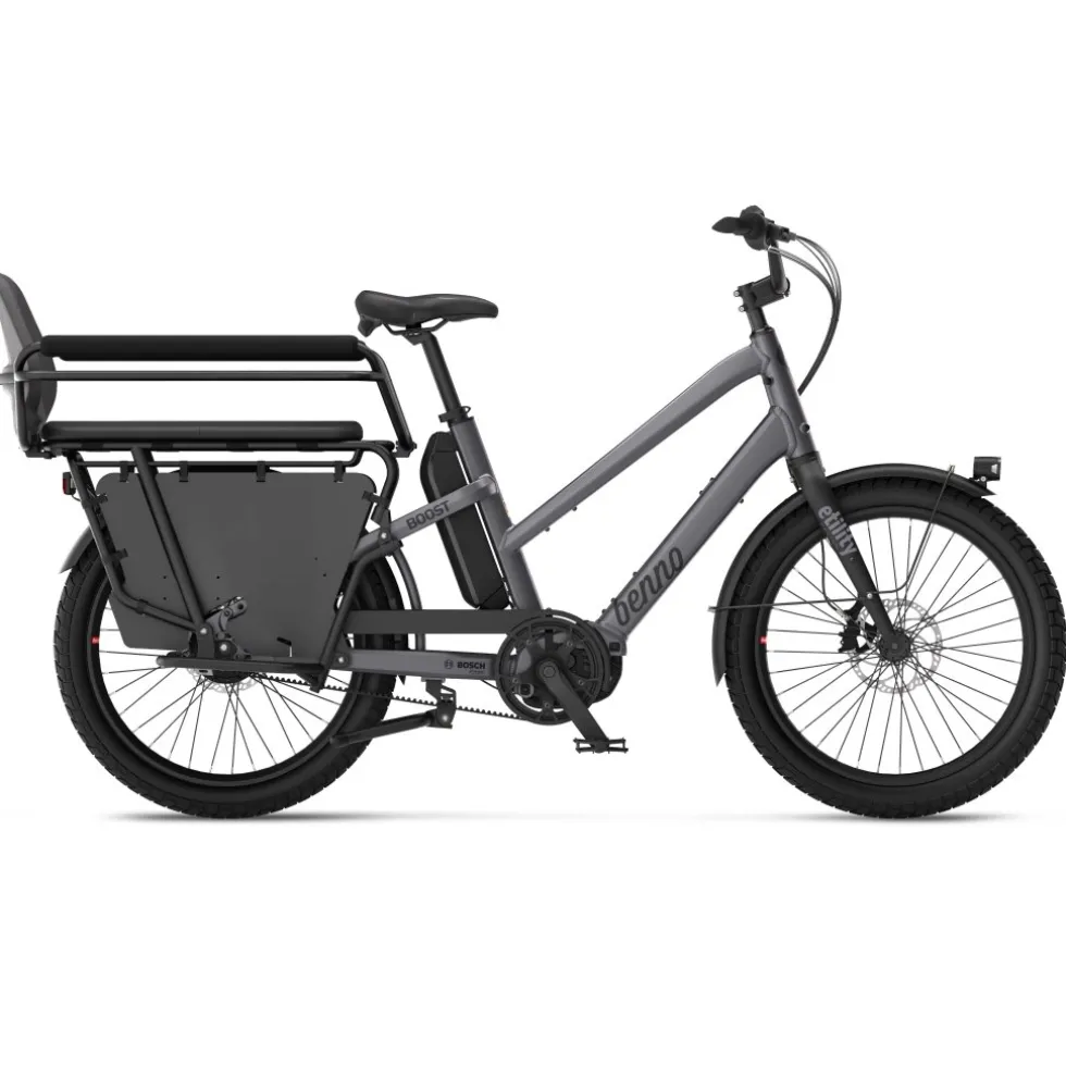 Benno Bikes BOOST EVO 7 CX Family - 24" Elektrische Bakfiets voor Dames - 2026 - anthracite grey