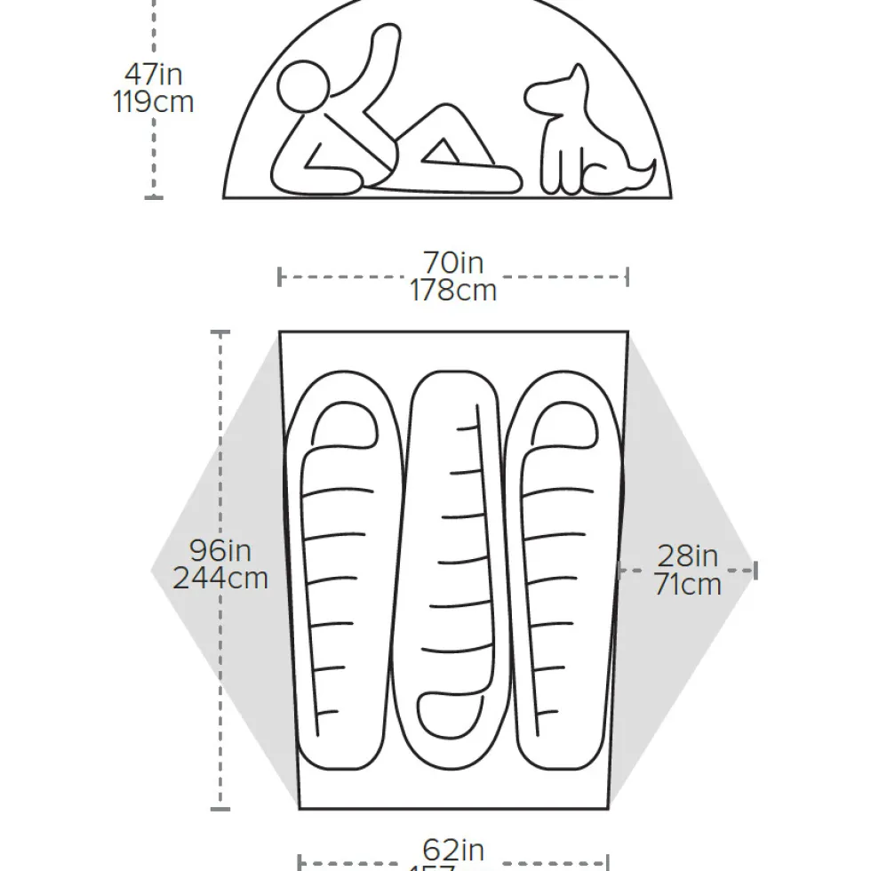 Big Agnes Copper Spur UL3 XL Tent - tangelo/mercury