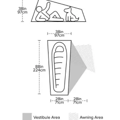 Big Agnes Copper Spur UL1 Bikepack Grondzeil voor de Tent - asphalt
