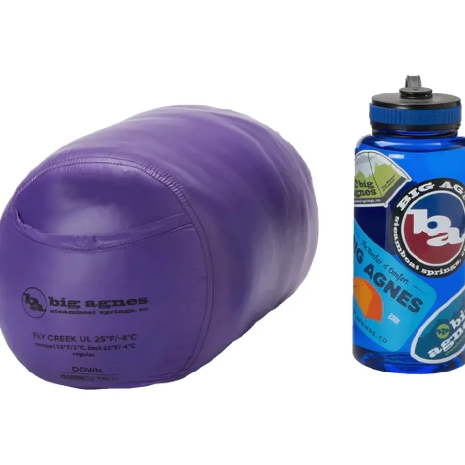 Slaapzakken < Big Agnes Fly Creek UL 25° Slaapzak - Lang - Zip Mid - asphalt/royal purple