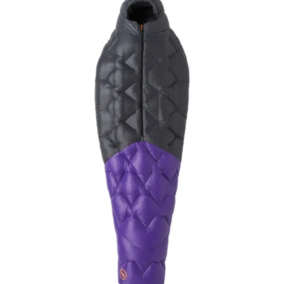 Slaapzakken < Big Agnes Fly Creek UL 25° Slaapzak - Lang - Zip Mid - asphalt/royal purple