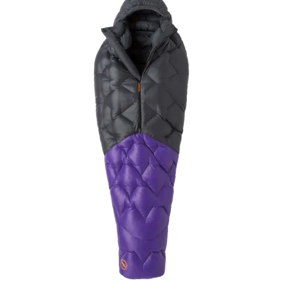 Slaapzakken < Big Agnes Fly Creek UL 25° Slaapzak - Lang - Zip Mid - asphalt/royal purple