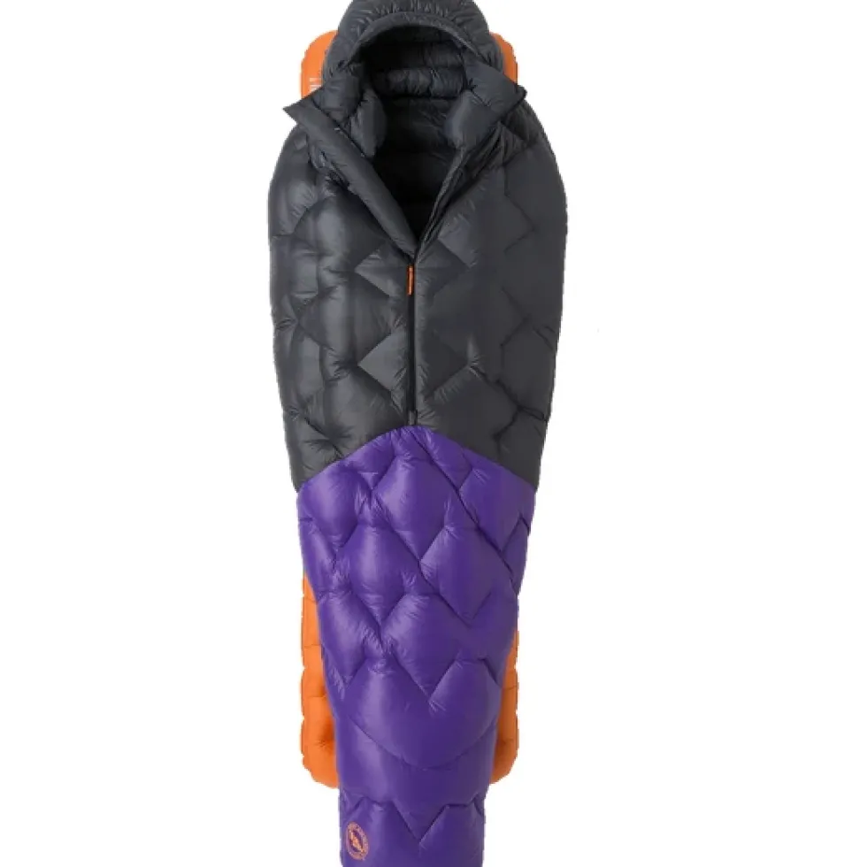 Big Agnes Fly Creek UL 25° Slaapzak - Regular - Zip Mid - asphalt/royal purple