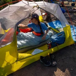 Slaapzakken < Big Agnes Greystone 30° Slaapzak voor dames - Regular - Rits rechts - blue surf/nasturtium