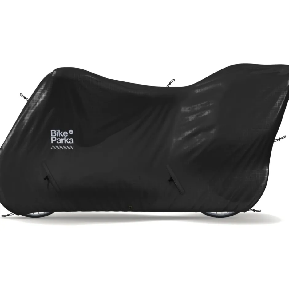Fietshoezen < BikeParka Longtail Beschermhoes voor Fiets met fietsstoeltje voor kinderen - Black - 210x130cm