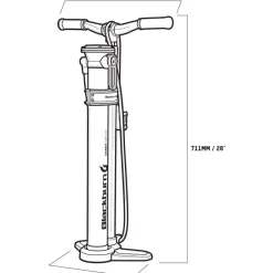 Vloerpompen|Tubeless Pompen < Blackburn Chamber Tubeless Vloerpomp - zilver