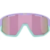 Bliz Fusion Bril - Matt Pastel Purple Yellow Logo - Brown Pink Multi