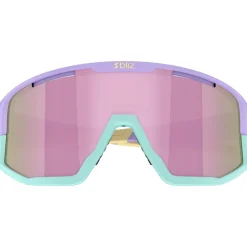 Bliz Fusion Bril - Matt Pastel Purple Yellow Logo - Brown Pink Multi