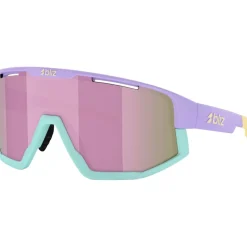 Bliz Fusion Bril - Matt Pastel Purple Yellow Logo - Brown Pink Multi