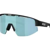 Bliz Matrix Small Brillen - Matt Black - Smoke Ice Blue Multi