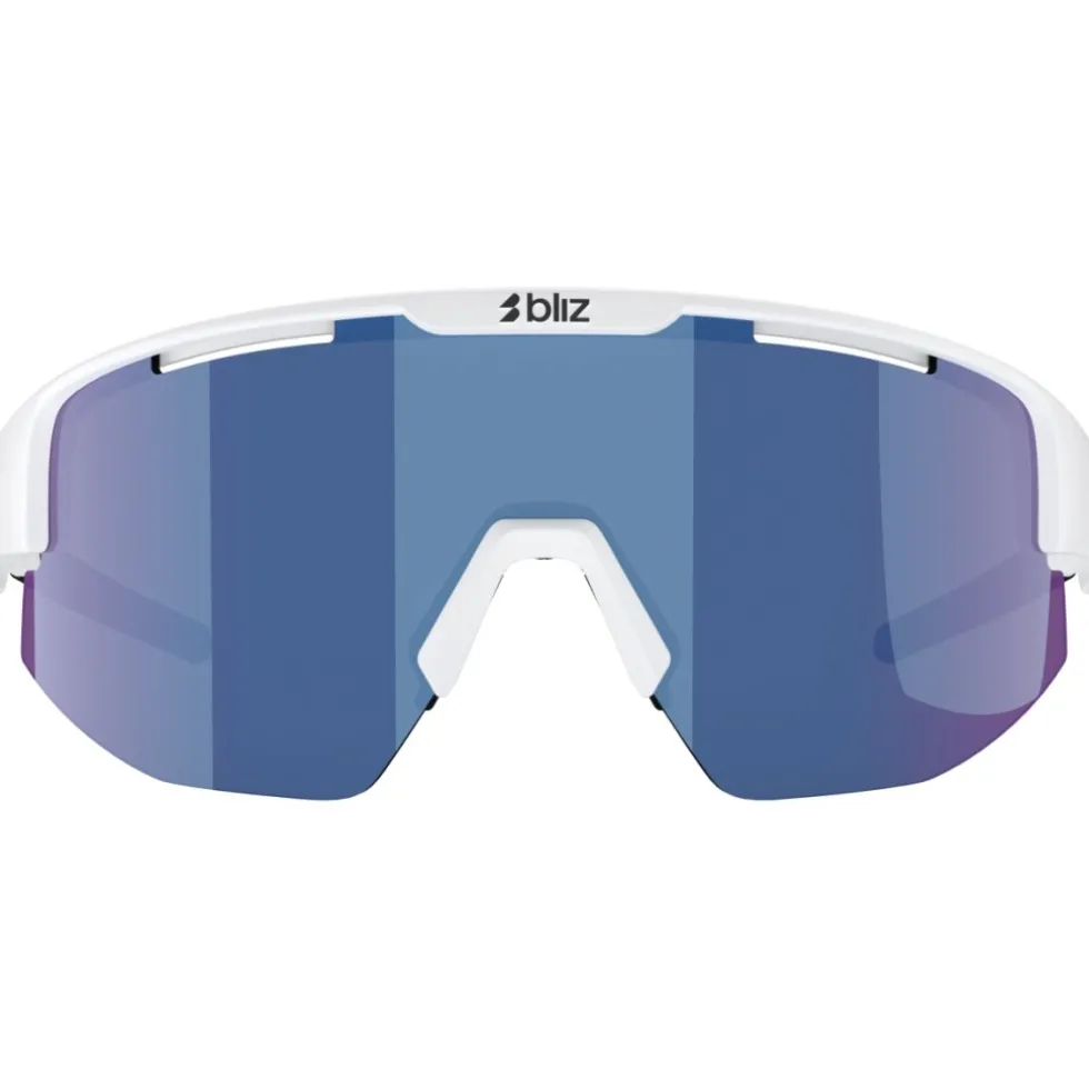 Bliz Matrix Small Brillen - Matt White - Smoke Blue Multi