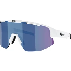 Bliz Matrix Small Brillen - Matt White - Smoke Blue Multi