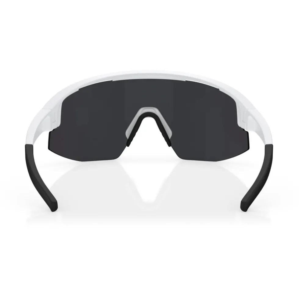 Bliz Matrix Small Brillen - Matt White - Smoke Blue Multi