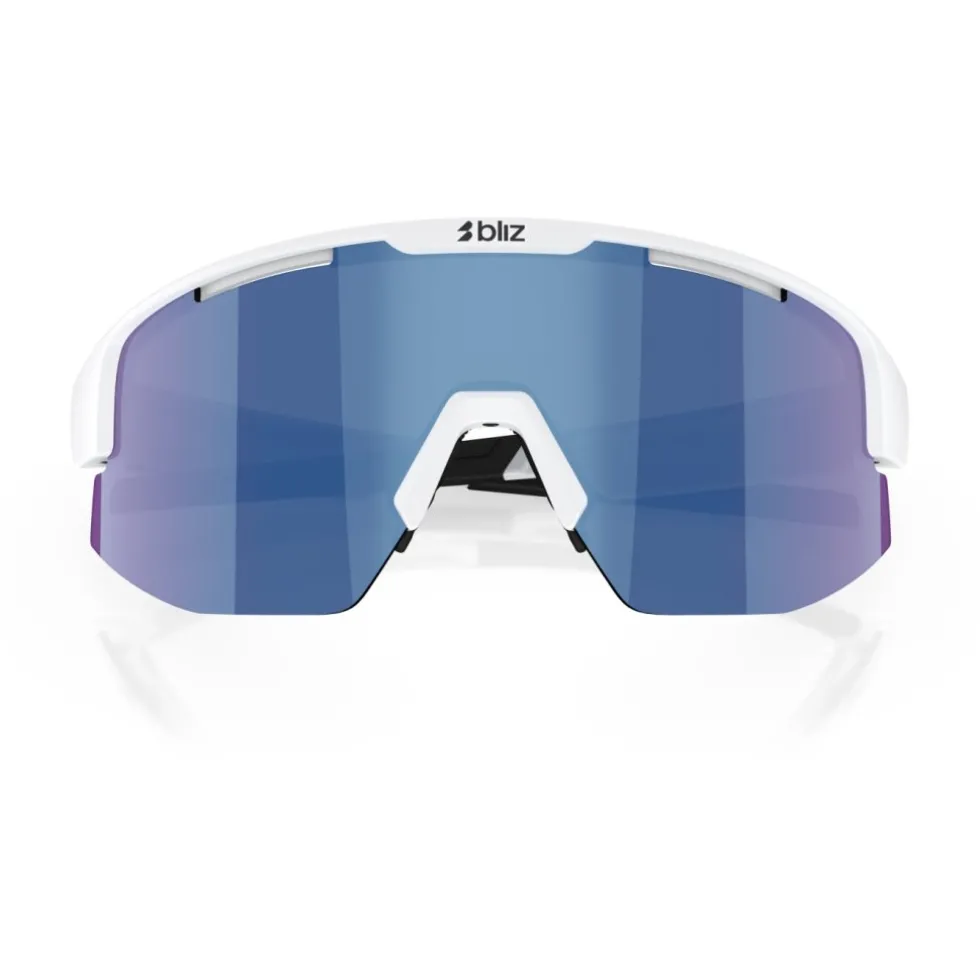 Bliz Matrix Small Brillen - Matt White - Smoke Blue Multi