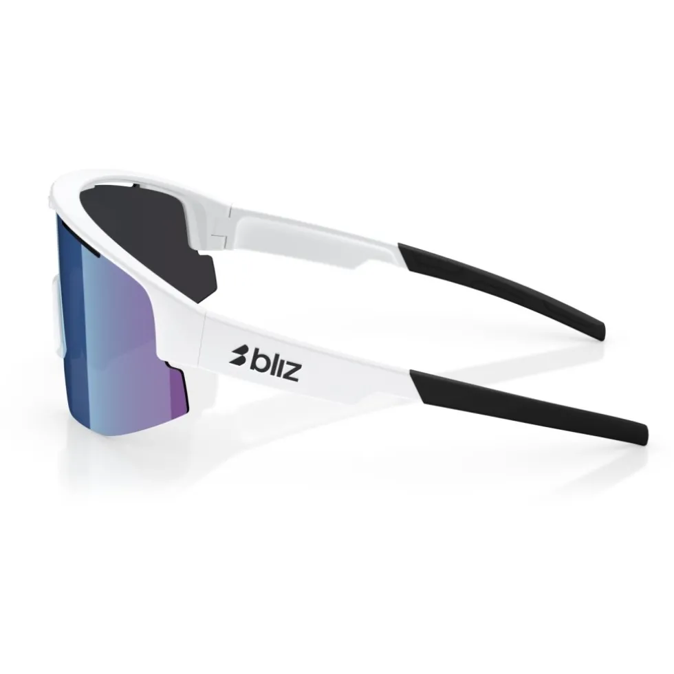 Bliz Matrix Small Brillen - Matt White - Smoke Blue Multi