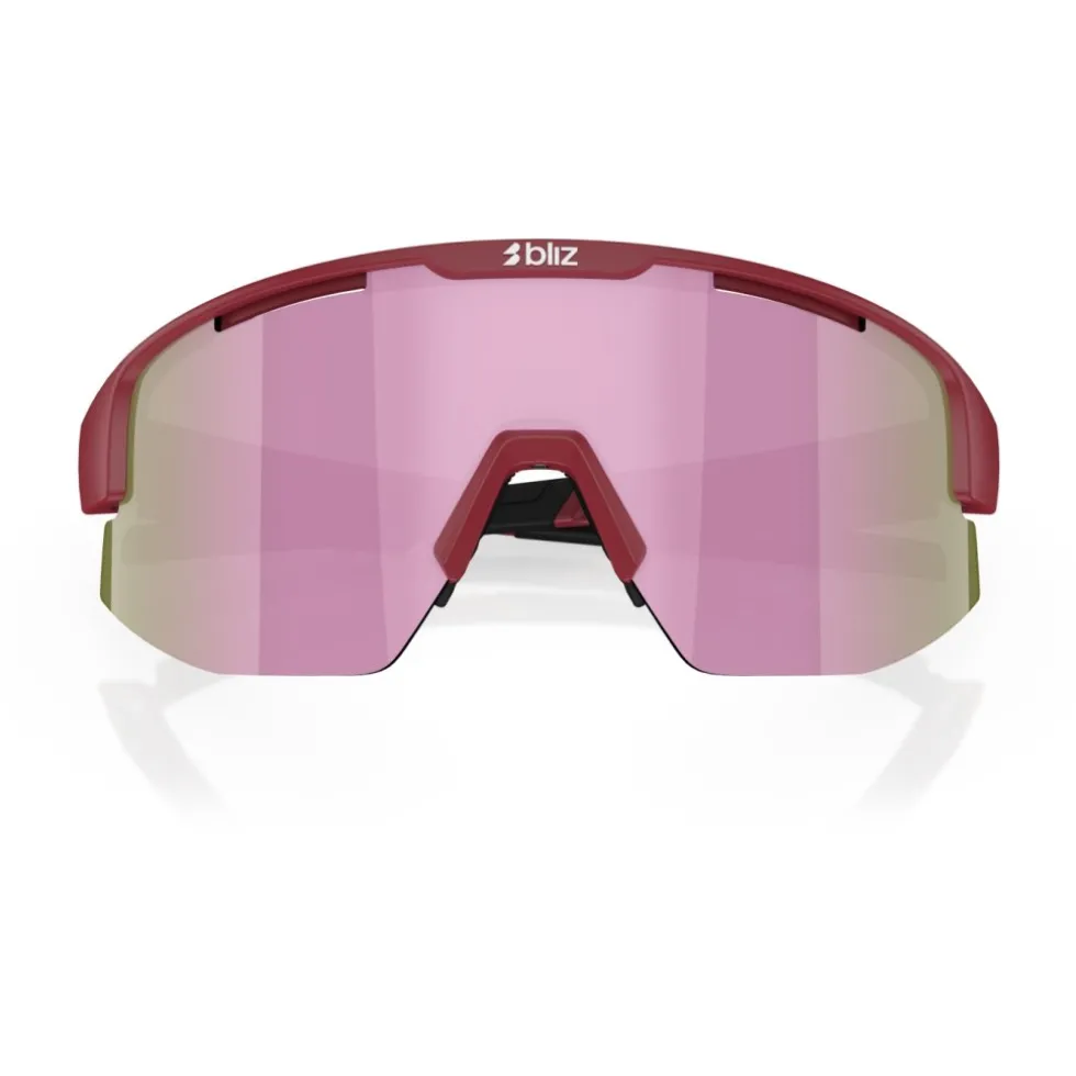 Bliz Matrix Small Brillen - Matt Wine Red - Brown Rose Multi